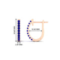 Thumbnail 21 - 0.50-ctw-huggie-hoop-sapphire-earrings-in-rose-gold-FDEAR11260GSABLANGLE2-0.50-NL-RG