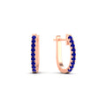 Thumbnail 19 - 0.50-ctw-huggie-hoop-sapphire-earrings-in-rose-gold-FDEAR11260GSABLANGLE2-0.50-NL-RG