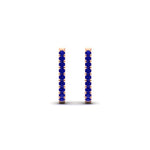 Load image into Gallery viewer, 0.50-ctw-huggie-hoop-sapphire-earrings-in-rose-gold-FDEAR11260GSABLANGLE2-0.50-NL-RG