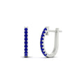 Thumbnail 28 - 0.50-ctw-huggie-hoop-sapphire-earrings-in-white-gold-FDEAR11260GSABLANGLE2-0.50-NL-WG