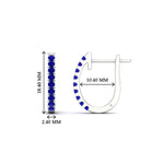 Load image into Gallery viewer, 0.50-ctw-huggie-hoop-sapphire-earrings-in-white-gold-FDEAR11260GSABLANGLE2-0.50-NL-WG