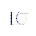 Load image into Gallery viewer, 0.50-ctw-huggie-hoop-sapphire-earrings-in-white-gold-FDEAR11260GSABLANGLE2-0.50-NL-WG