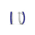 Thumbnail 25 - 0.50-ctw-huggie-hoop-sapphire-earrings-in-white-gold-FDEAR11260GSABLANGLE2-0.50-NL-WG
