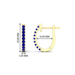 Load image into Gallery viewer, 0.50-ctw-huggie-hoop-sapphire-earrings-in-yellow-gold-FDEAR11260GSABLANGLE2-0.50-NL-YG