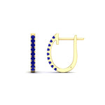 Load image into Gallery viewer, 0.50-ctw-huggie-hoop-sapphire-earrings-in-yellow-gold-FDEAR11260GSABLANGLE2-0.50-NL-YG