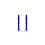 Load image into Gallery viewer, 0.50-ctw-huggie-hoop-sapphire-earrings-in-yellow-gold-FDEAR11260GSABLANGLE2-0.50-NL-YG