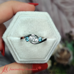 Load image into Gallery viewer, Oval Shaped Twist 3 Stone Engagement Ring
