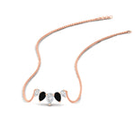 Load image into Gallery viewer, 0.75-carat-5-stone-pear-shaped-diamond-necklace-with-black-diamond-in-FD-PD11130PE-0.75CT-GBLACK-NL-RG