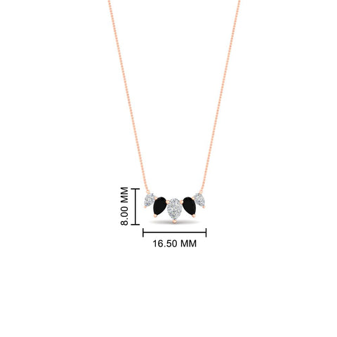 0.75-carat-5-stone-pear-shaped-diamond-necklace-with-black-diamond-in-rose-gold-FD-PD11130PE-0.75CT-GBLACKANGLE1-NL-RG-HW