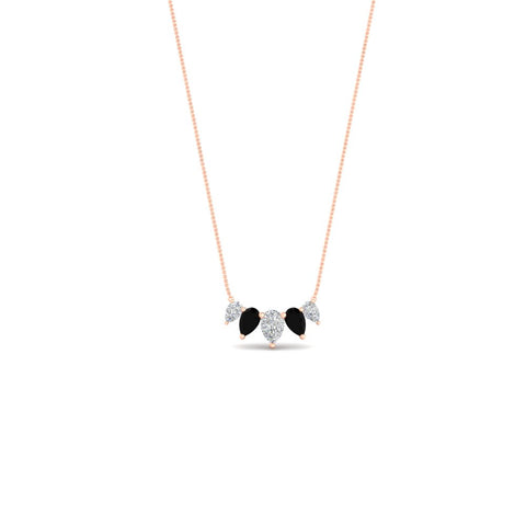 0.75-carat-5-stone-pear-shaped-diamond-necklace-with-black-diamond-in-rose-gold-FD-PD11130PE-0.75CT-GBLACKANGLE1-NL-RG