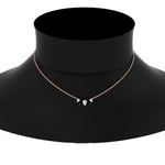 Load image into Gallery viewer, 0.75-carat-5-stone-pear-shaped-diamond-necklace-with-black-diamond-in-FD-PD11130PE-0.75CT-GBLACK-NL-RG