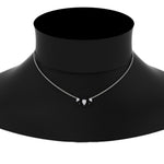 Load image into Gallery viewer, 0.75-carat-5-stone-pear-shaped-diamond-necklace-with-black-diamond-in-FD-PD11130PE-0.75CT-GBLACK-NL-WG