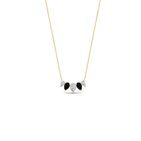 0.75-carat-5-stone-pear-shaped-diamond-necklace-with-black-diamond-in-yellow-gold-FD-PD11130PE-0.75CT-GBLACKANGLE1-NL-YG