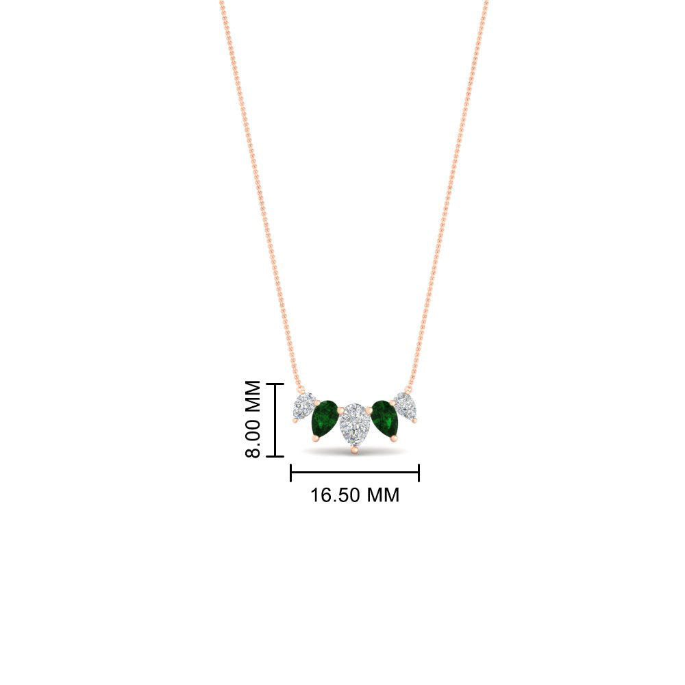 0.75-carat-5-stone-pear-shaped-diamond-necklace-with-emerald-in-FD-PD11130PE-0.75CT-GEMGR-NL-RG