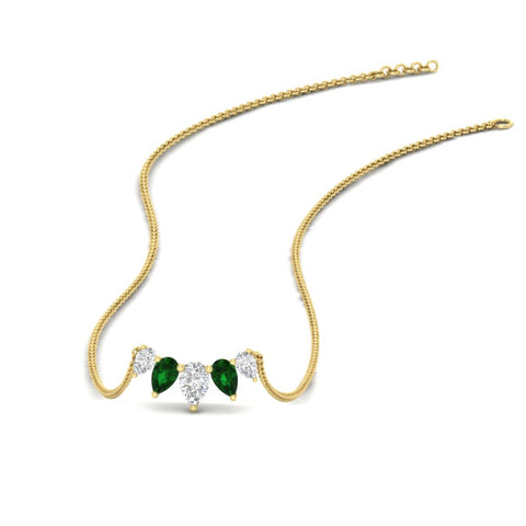 0.75-carat-5-stone-pear-shaped-diamond-necklace-with-emerald-in-yellow-gold-FD-PD11130PE-0.75CT-GEMGR-NL-YG