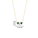 Load image into Gallery viewer, 0.75-carat-5-stone-pear-shaped-diamond-necklace-with-emerald-in-FD-PD11130PE-0.75CT-GEMGR-NL-YG