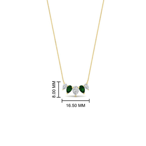 0.75-carat-5-stone-pear-shaped-diamond-necklace-with-emerald-in-yellow-gold-FD-PD11130PE-0.75CT-GEMGRANGLE1-NL-YG-HW