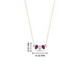 Load image into Gallery viewer, 0.75-carat-5-stone-pear-shaped-diamond-necklace-with-pink-sapphire-in-FD-PD11130PE-0.75CT-GSADRPI-NL-RG