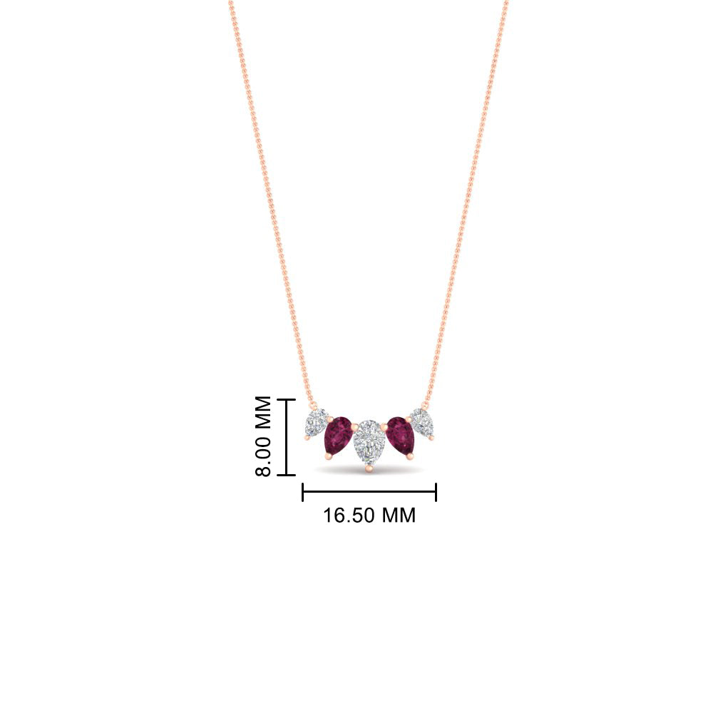 0.75-carat-5-stone-pear-shaped-diamond-necklace-with-pink-sapphire-in-FD-PD11130PE-0.75CT-GSADRPI-NL-RG
