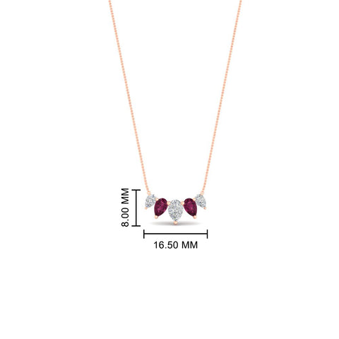 0.75-carat-5-stone-pear-shaped-diamond-necklace-with-pink-sapphire-in-rose-gold-FD-PD11130PE-0.75CT-GSADRPIANGLE1-NL-RG-HW