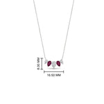 Load image into Gallery viewer, 0.75-carat-5-stone-pear-shaped-diamond-necklace-with-pink-sapphire-in-FD-PD11130PE-0.75CT-GSADRPI-NL-WG