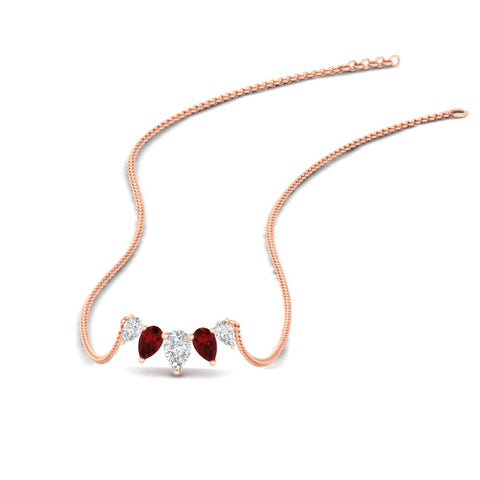 0.75-carat-5-stone-pear-shaped-diamond-necklace-with-ruby-in-rose-gold-FD-PD11130PE-0.75CT-GRUDR-NL-RG