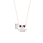 Load image into Gallery viewer, 0.75-carat-5-stone-pear-shaped-diamond-necklace-with-ruby-in-FD-PD11130PE-0.75CT-GRUDR-NL-RG