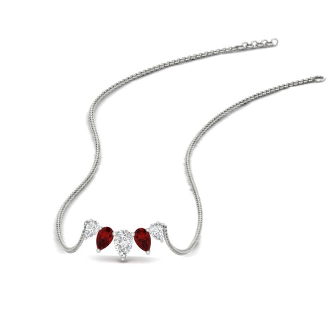 0.75-carat-5-stone-pear-shaped-diamond-necklace-with-ruby-in-white-gold-FD-PD11130PE-0.75CT-GRUDR-NL-WG