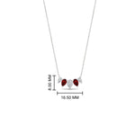 Load image into Gallery viewer, 0.75-carat-5-stone-pear-shaped-diamond-necklace-with-ruby-in-FD-PD11130PE-0.75CT-GRUDR-NL-WG