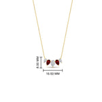 Load image into Gallery viewer, 0.75-carat-5-stone-pear-shaped-diamond-necklace-with-ruby-in-FD-PD11130PE-0.75CT-GRUDR-NL-YG