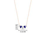 Load image into Gallery viewer, 0.75-carat-5-stone-pear-shaped-diamond-necklace-with-sapphire-in-FD-PD11130PE-0.75CT-GSABL-NL-RG
