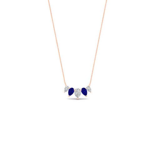 0.75-carat-5-stone-pear-shaped-diamond-necklace-with-sapphire-in-rose-gold-FD-PD11130PE-0.75CT-GSABLANGLE1-NL-RG