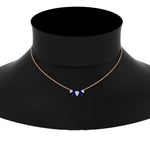 Load image into Gallery viewer, 0.75-carat-5-stone-pear-shaped-diamond-necklace-with-sapphire-in-FD-PD11130PE-0.75CT-GSABL-NL-RG