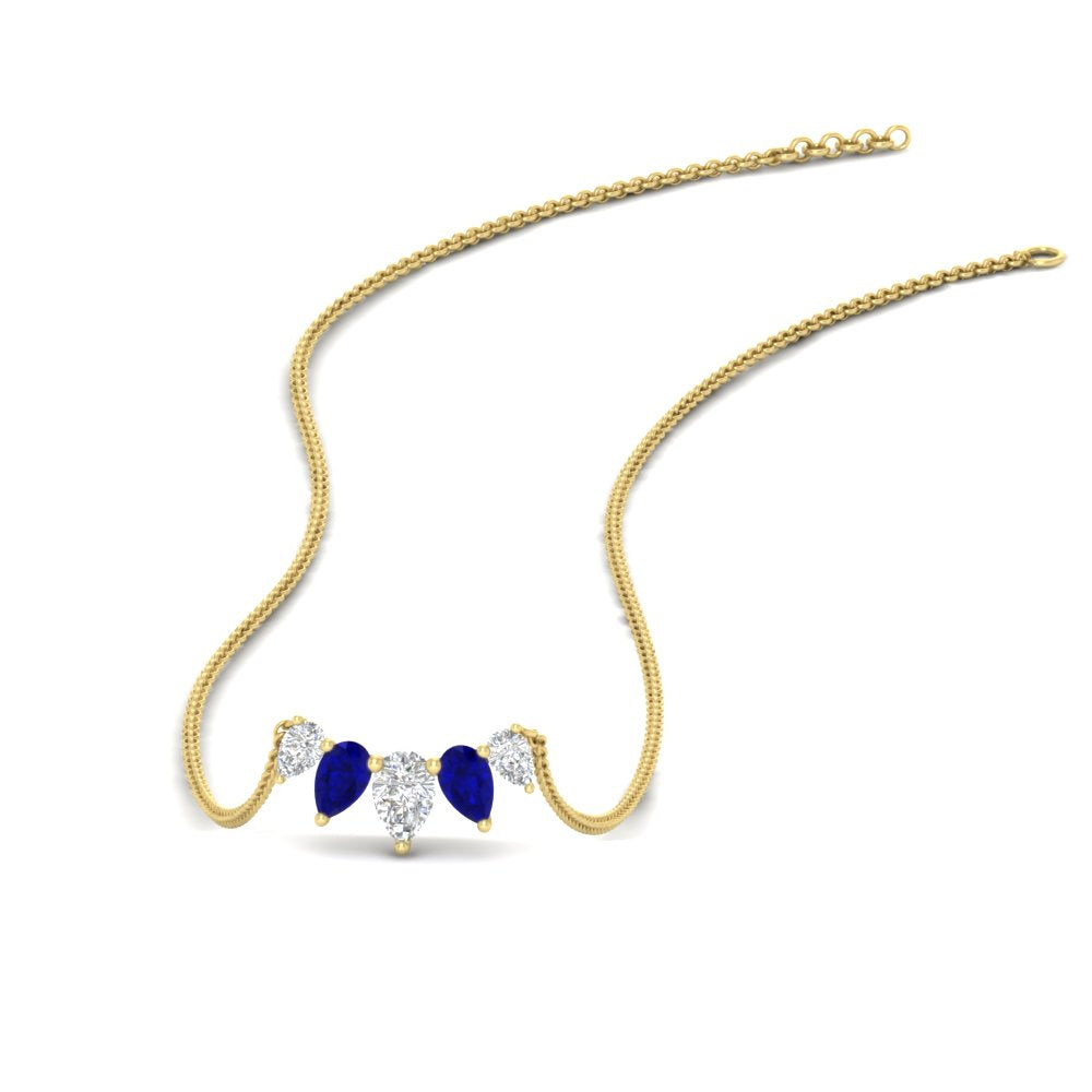 0.75-carat-5-stone-pear-shaped-diamond-necklace-with-sapphire-in-FD-PD11130PE-0.75CT-GSABL-NL-YG