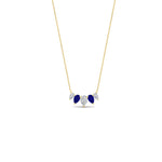Load image into Gallery viewer, 0.75-carat-5-stone-pear-shaped-diamond-necklace-with-sapphire-in-FD-PD11130PE-0.75CT-GSABL-NL-YG
