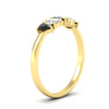 Load image into Gallery viewer, 0.75-carat-5-stone-wedding-band-black-diamond-teardrop-in-yellow-gold-fdwb8008peblackangle2-0.75ct-nl-yg.jpg