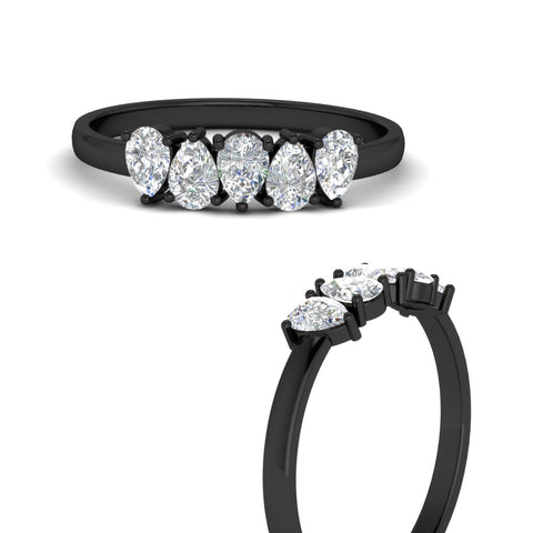 0.75-carat-5-stone-wedding-band-diamond-teardrop-in-black-gold-fdwb8008peangle3-0.75ct-nl-bg