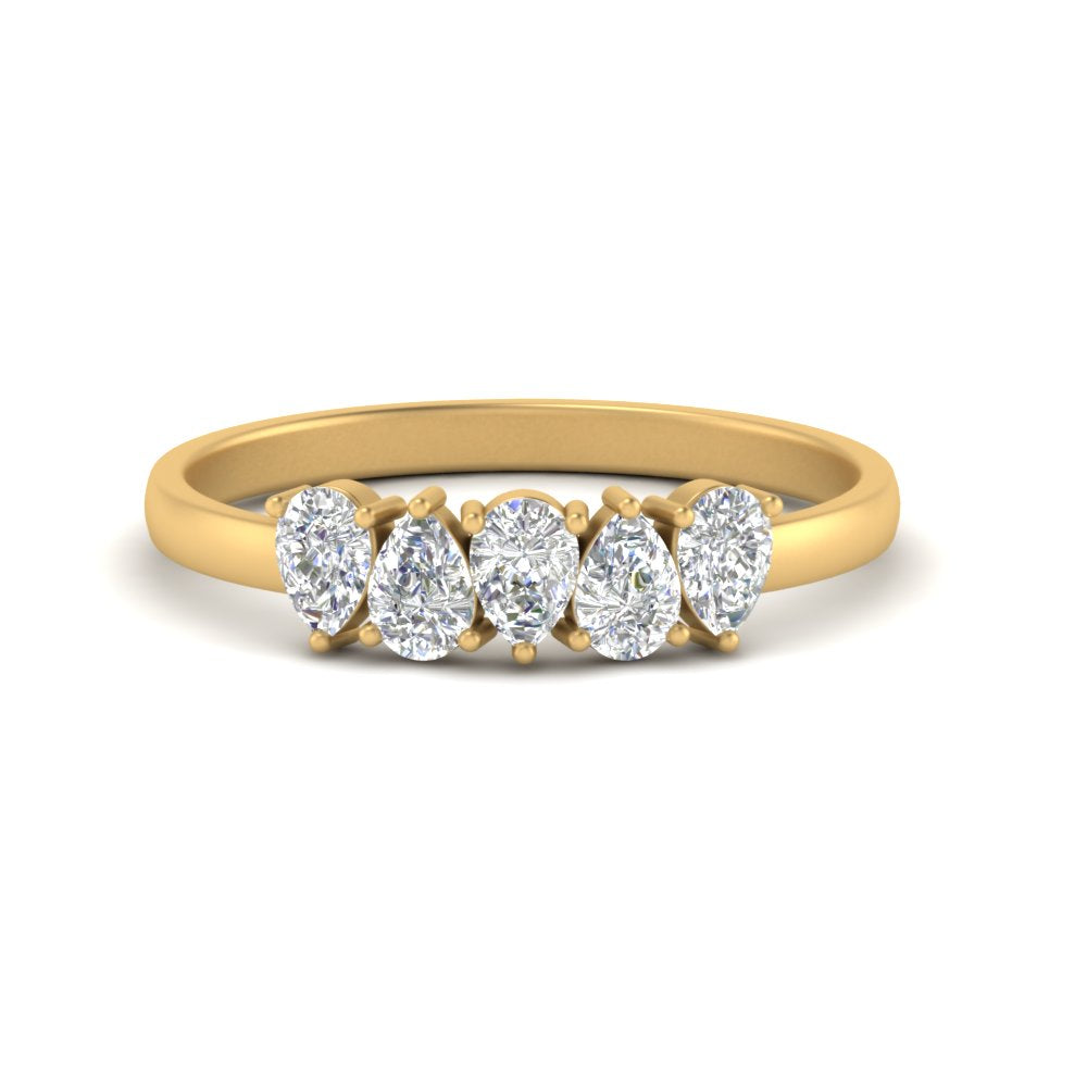 0.75-carat-5-stone-wedding-band-diamond-teardrop-yellow-gold-FD8294B-0.15CTANGLE3-NL-YG