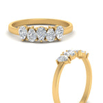 Load image into Gallery viewer, 0.75-carat-5-stone-wedding-band-diamond-teardrop-yellow-gold-FD8294B-0.15CTANGLE3-NL-YG
