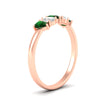 Load image into Gallery viewer, 0.75-carat-5-stone-wedding-band-emerald-teardrop-in-rose-gold-fdwb8008pegemgrangle2-0.75ct-nl-rg.jpg
