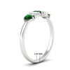Load image into Gallery viewer, 0.75-carat-5-stone-wedding-band-emerald-teardrop-in-white-gold-fdwb8008pegemgrangle2-0.75ct-nl-wg-hw.jpg