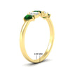 Load image into Gallery viewer, 0.75-carat-5-stone-wedding-band-emerald-teardrop-in-yellow-gold-fdwb8008pegemgrangle2-0.75ct-nl-yg-hw.jpg