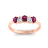 Load image into Gallery viewer, 0.75-carat-5-stone-wedding-band-pink-sapphire-teardrop-in-rose-gold-fdwb8008pegsadrpiangle5-0.75ct-nl-rg.jpg