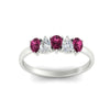 Load image into Gallery viewer, 0.75-carat-5-stone-wedding-band-pink-sapphire-teardrop-in-white-gold-fdwb8008pegsadrpiangle5-0.75ct-nl-wg.jpg