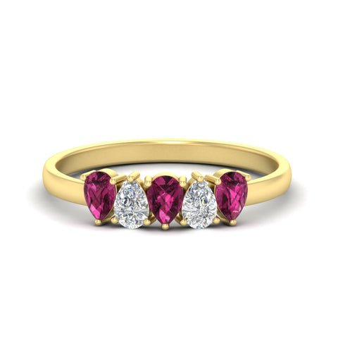 0.75-carat-5-stone-wedding-band-pink-sapphire-teardrop-in-yellow-gold-fdwb8008pegsadrpisleep-0.75ct-nl-yg.jpg