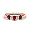 Load image into Gallery viewer, 0.75-carat-5-stone-wedding-band-ruby-teardrop-in-rose-gold-fdwb8008pegrudrsleep-0.75ct-nl-rg.jpg