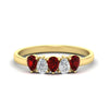 Load image into Gallery viewer, 0.75-carat-5-stone-wedding-band-ruby-teardrop-in-yellow-gold-fdwb8008pegrudrsleep-0.75ct-nl-yg.jpg