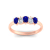 Load image into Gallery viewer, 0.75-carat-5-stone-wedding-band-sapphire-teardrop-in-rose-gold-fdwb8008pegsablangle5-0.75ct-nl-rg.jpg