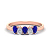 Load image into Gallery viewer, 0.75-carat-5-stone-wedding-band-sapphire-teardrop-in-rose-gold-fdwb8008pegsablsleep-0.75ct-nl-rg.jpg