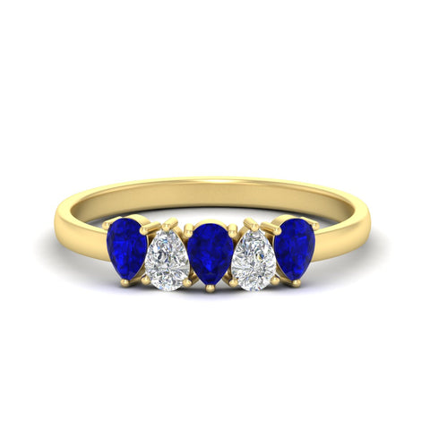 0.75-carat-5-stone-wedding-band-sapphire-teardrop-in-yellow-gold-fdwb8008pegsablsleep-0.75ct-nl-yg.jpg